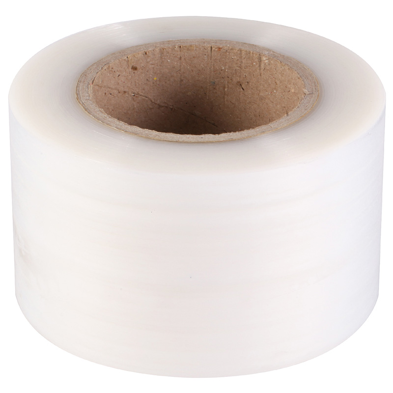 LLDPE stretch film with plastic handle