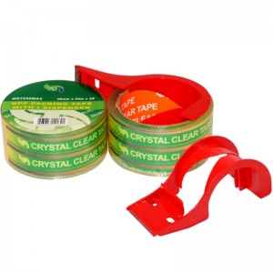 crystal clear opp packing tape with dispenser